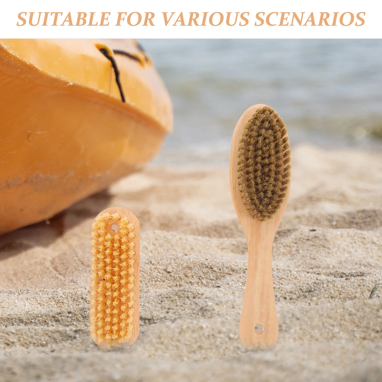 قطعتان من فرشاة تنظيف رمل الشاطئ، أداة إزالة الرمل سريعة الجفاف لمعدات ركوب الأمواج، فرشاة محمولة للاستخدام في الهواء الطلق يجب أن تكون عطلة على الشاطئ #3