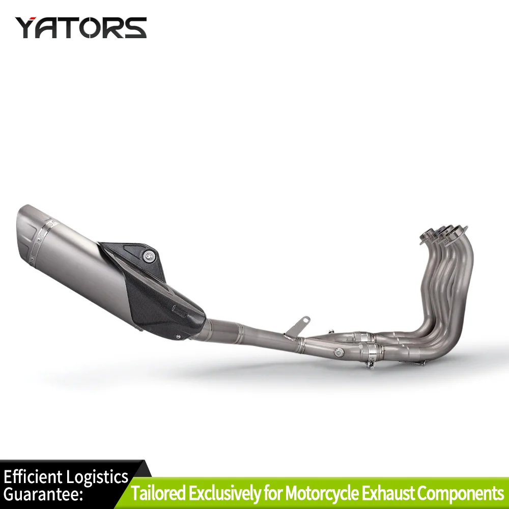 

Exhaust Systems For MT-10 R1M MT10 YZF R1 2015-2023 Motorcycle Exhaust System Titanium alloy Escape Moto Muffler Mid Link Pipe