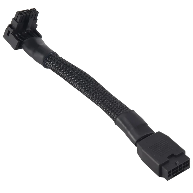 

AP-1 PCS 16-контактный локоть видеокарты 12VHPWR, прямой кабель с поворотной головкой, PCIE 5,0, локоть, 12 + 4P, колено 90 градусов, с рукавом