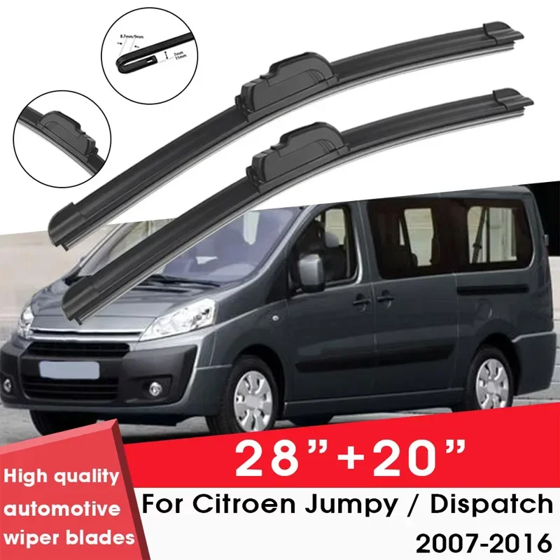 

Car Wiper Blade For Citroen Jumpy / Dispatch 2007-2016 28"+20" Windshield Windscreen Clean Naturl Rubber Car Wipers Accessories