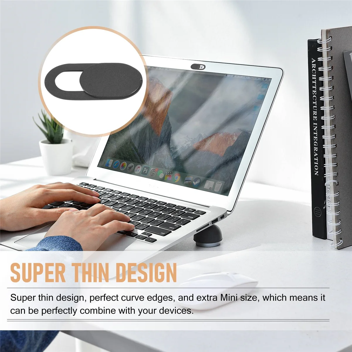 Penutup kamera web Laptop geser 12 Pak, penutup kamera Laptop sangat tipis untuk MacBook, iPhone, komputer, Laptop, Dell, PC
