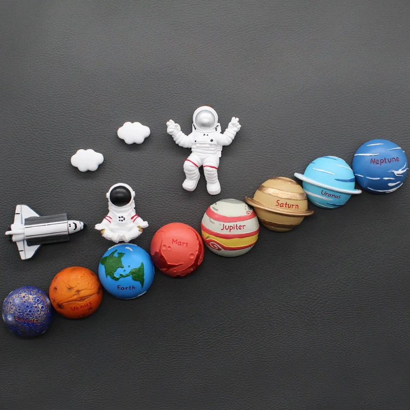 Eight Planetary Space Refrigerator Stickers with Personalized Creativity