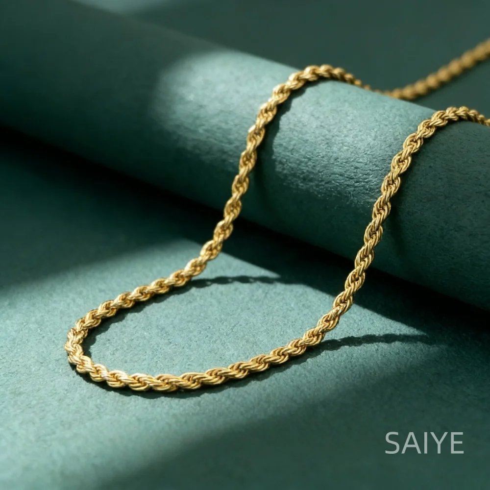 

Серебряное колье-цепочка 925 пробы, 3 мм, витое, для мужчин и женщин, с золотым покрытием, минималистичное украшение, подарок