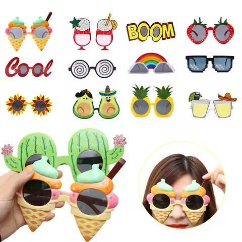 Plastic Aldult Happy Birthday Glasses Selfie Props Funny Sunglasses Party Decoration Kids Favor Holiday Celebration