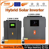 6.2KW 4.2KW Hybrid Solar Inverters MPT 120A Solar Battery charge 60V to 500V PV Input 220VAC 48VDC 3.2KW 2.2KW With WIFI
