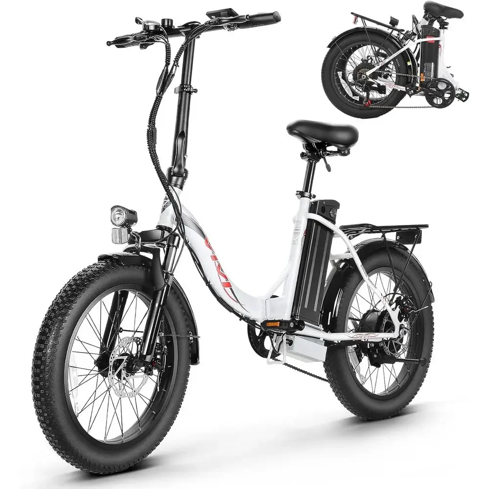 

20 3.0 Portable Electric Bike with 48V 499.2WH Battery, 750W Power, 50 Miles Range, 7-Speed, 20MPH