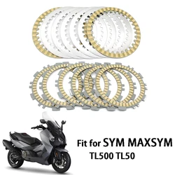 Pokhaomin Motorcycle Friction Plates Clutch Kit Steel Set For SYM MAXSYM TL500 TL508