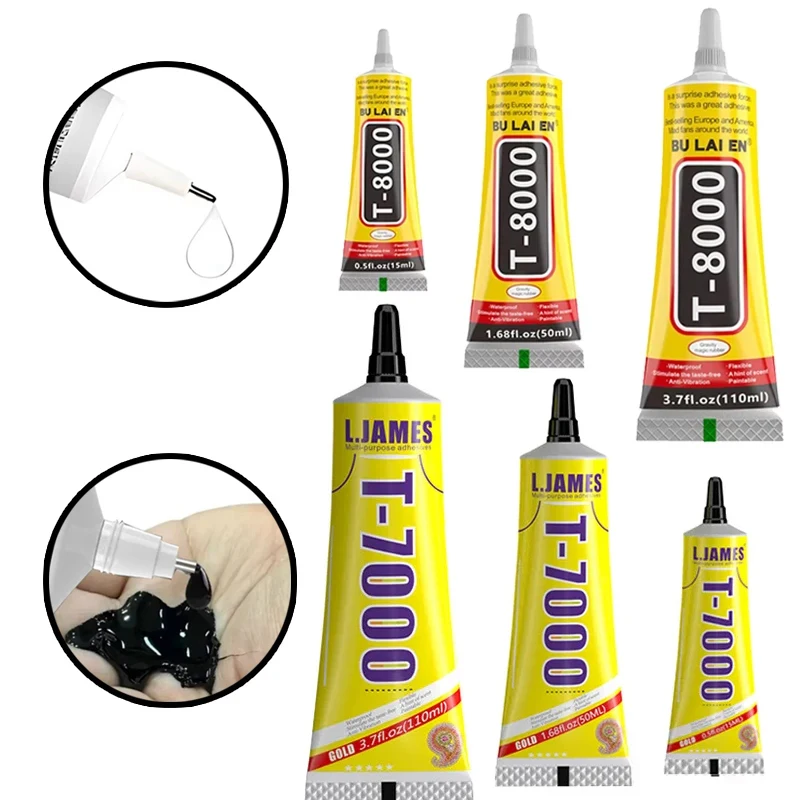 

T8000 Precision Adhesive Jewelry Rhinestone Shoe Phone Repair DIY T7000 Crystal Glue Clothes Textiles Patches Leather Bond
