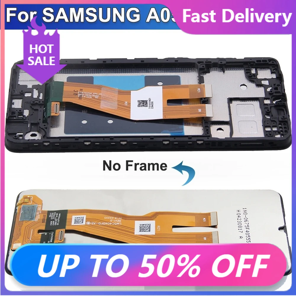 

6.7" For Samsung Galaxy A05 Display Touch Screen Digitizer For Samsung A05 A055 A055F LCD Display Replacement Fast delivery