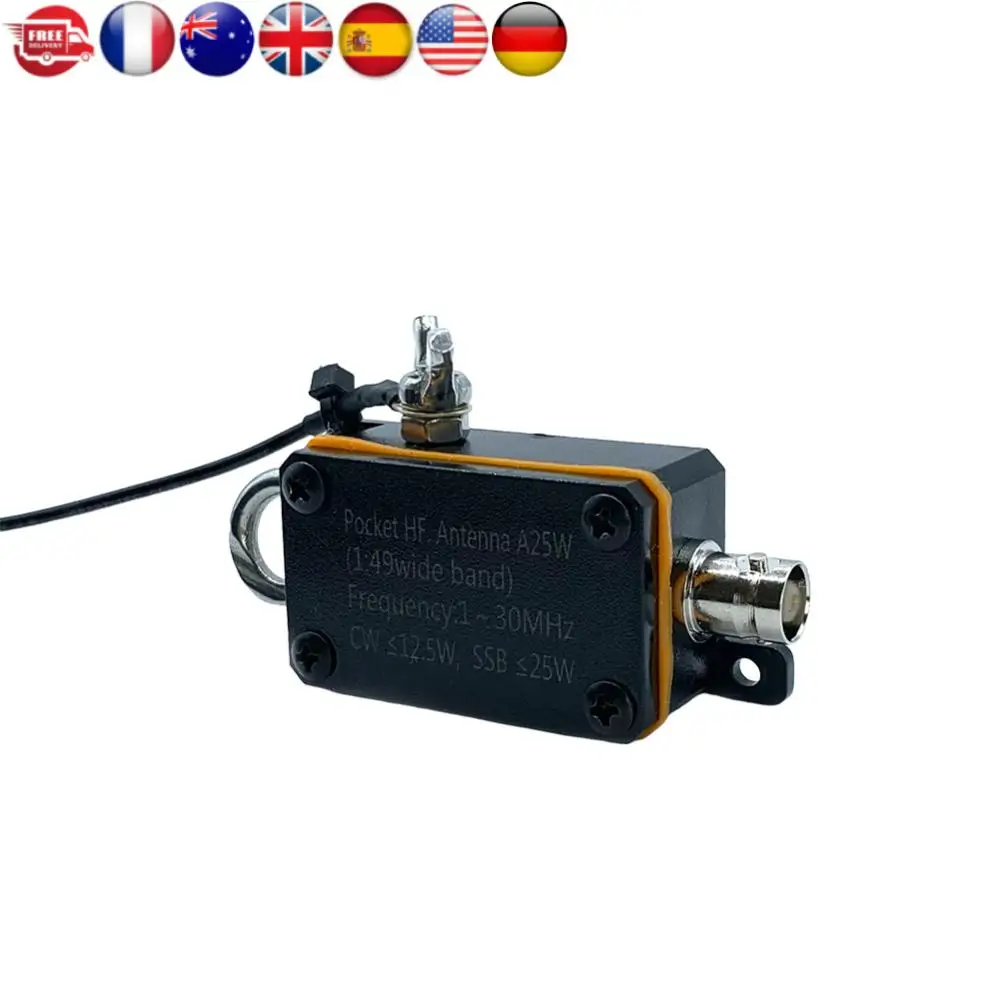 

Карманная ВЧ-антенна Коротковолновая антенна с частотным диапазоном 1-30 МГц Коротковолновая антенна ВЧ Коротковолновая антенна CW SSB с торцевой подачей и сумкой для хранения