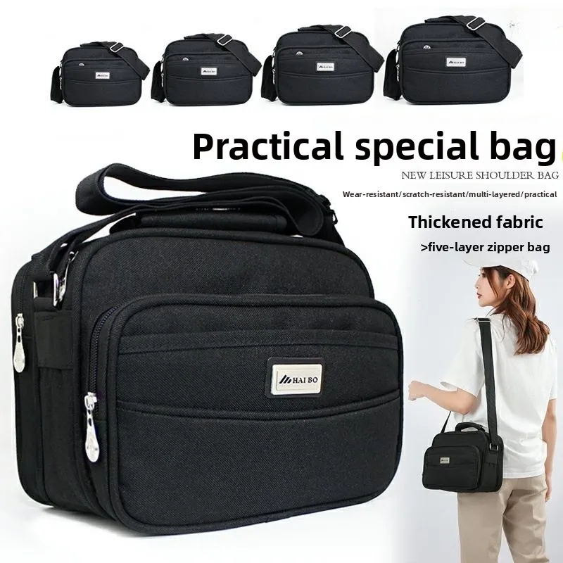 

Universal Casual Canvas Shoulder Bag Men's Crossbody Business Bag for Women Diagonal Bag Street Trend Hard Waterproof