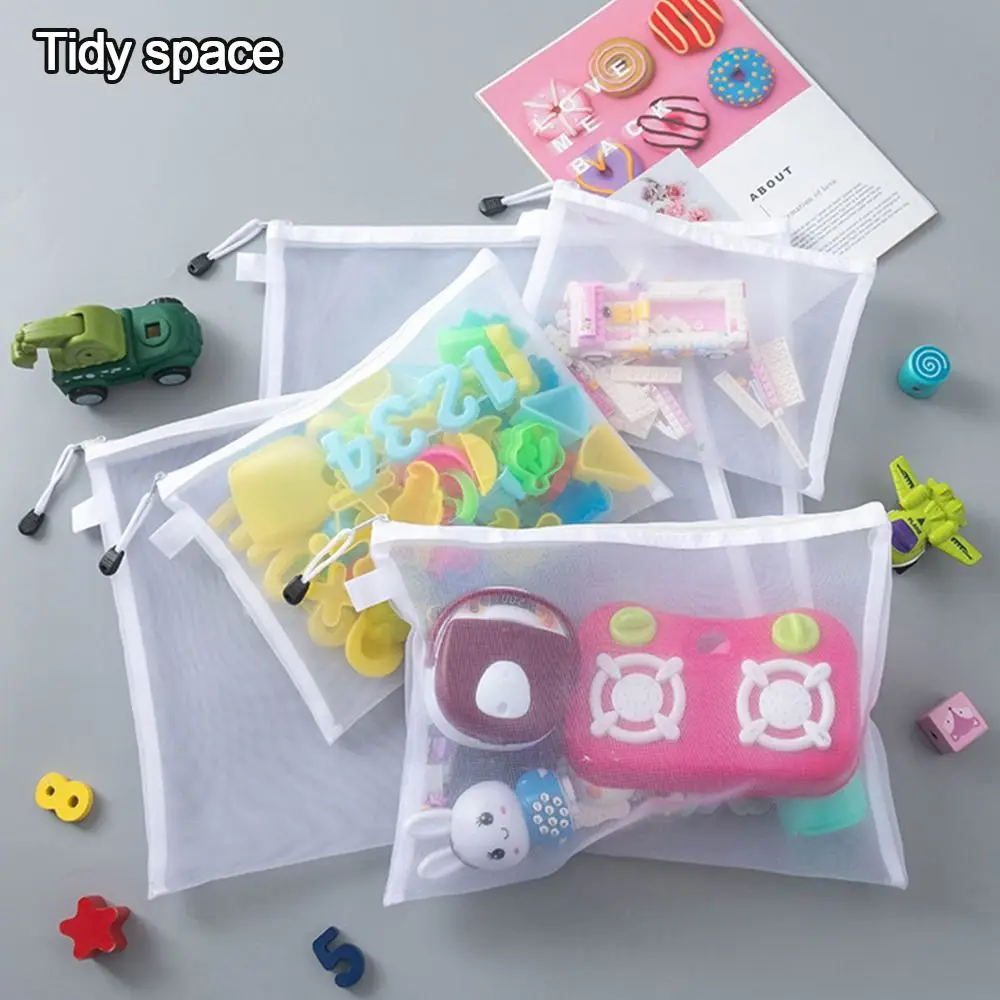 New Nylon Mesh File Bag A4 A5 A6 Transparent Pen Bag File Folders Office