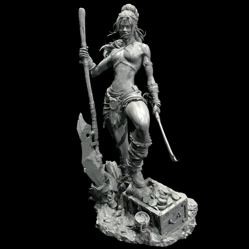 50mm 75mm 90mm Resin model kits figure beauty colorless and self-assembled 3D Printing TD-6784/3D