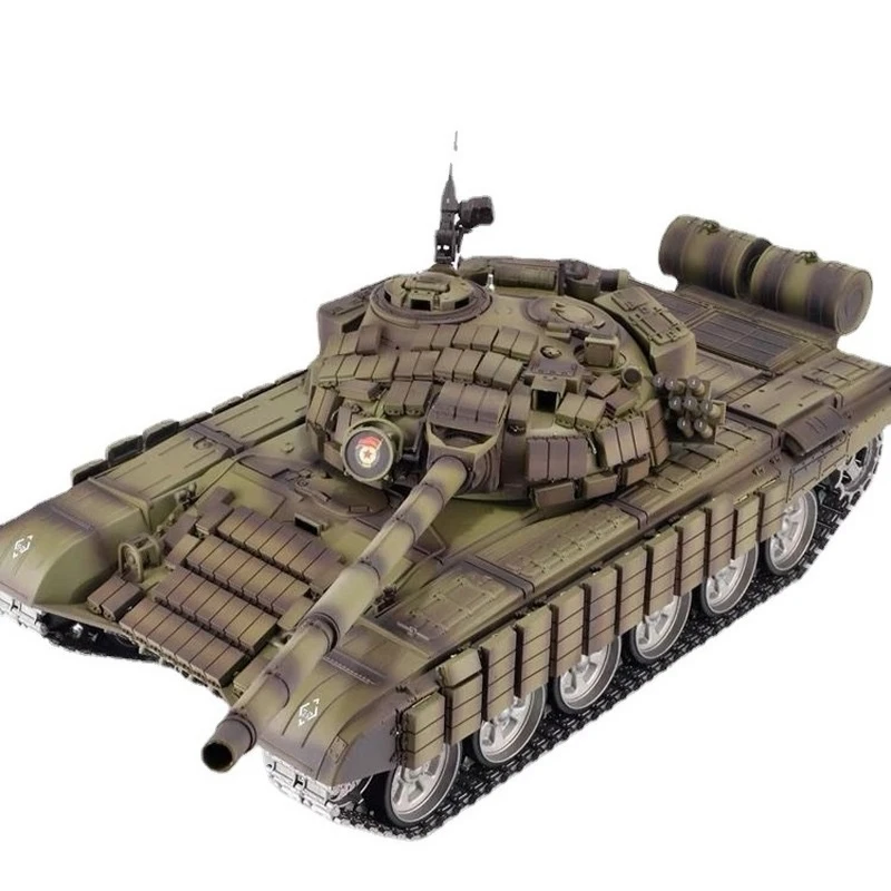 รถถังเฮงหลงบังคับวิทยุ รุ่น T72 ขนาดใหญ่ ตีนตะขาบโลหะ สำหรับขับขี่ออฟโรด ของเล่นเด็กผู้ชาย รถบังคับวิทยุ ดีไซน์เกราะทนทาน สำหรับเป็นของเล่นที่สมบูรณ์แบบ