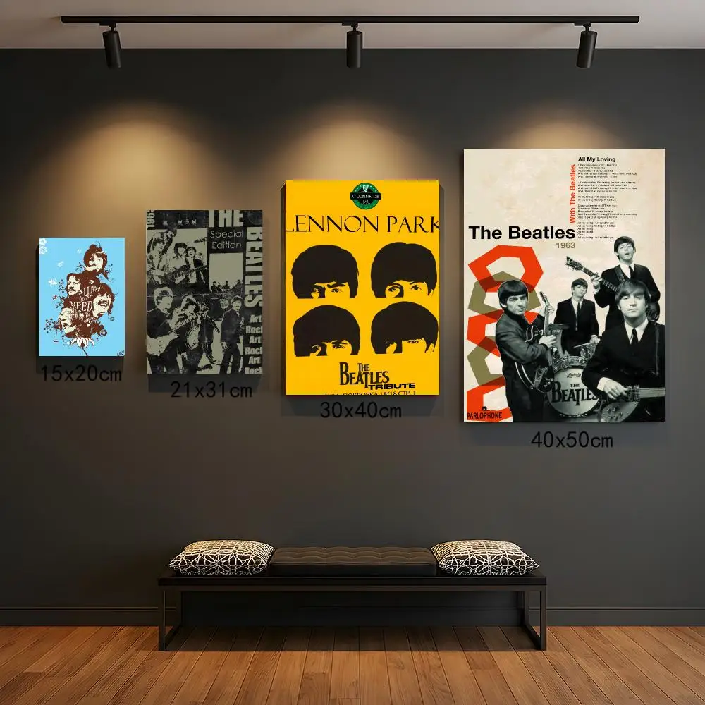 band T-The Beatles-S Poster Peel and Stick Wall Art for Cafe Office Bar and Home Decoration