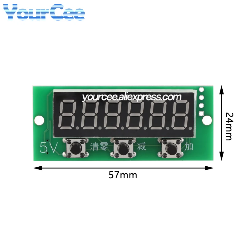0.36 inch 3bit 4bit 6bit Digit Digital Counter Module Low-Level Switching Counter Module Addition Subtraction and Zero Clearing