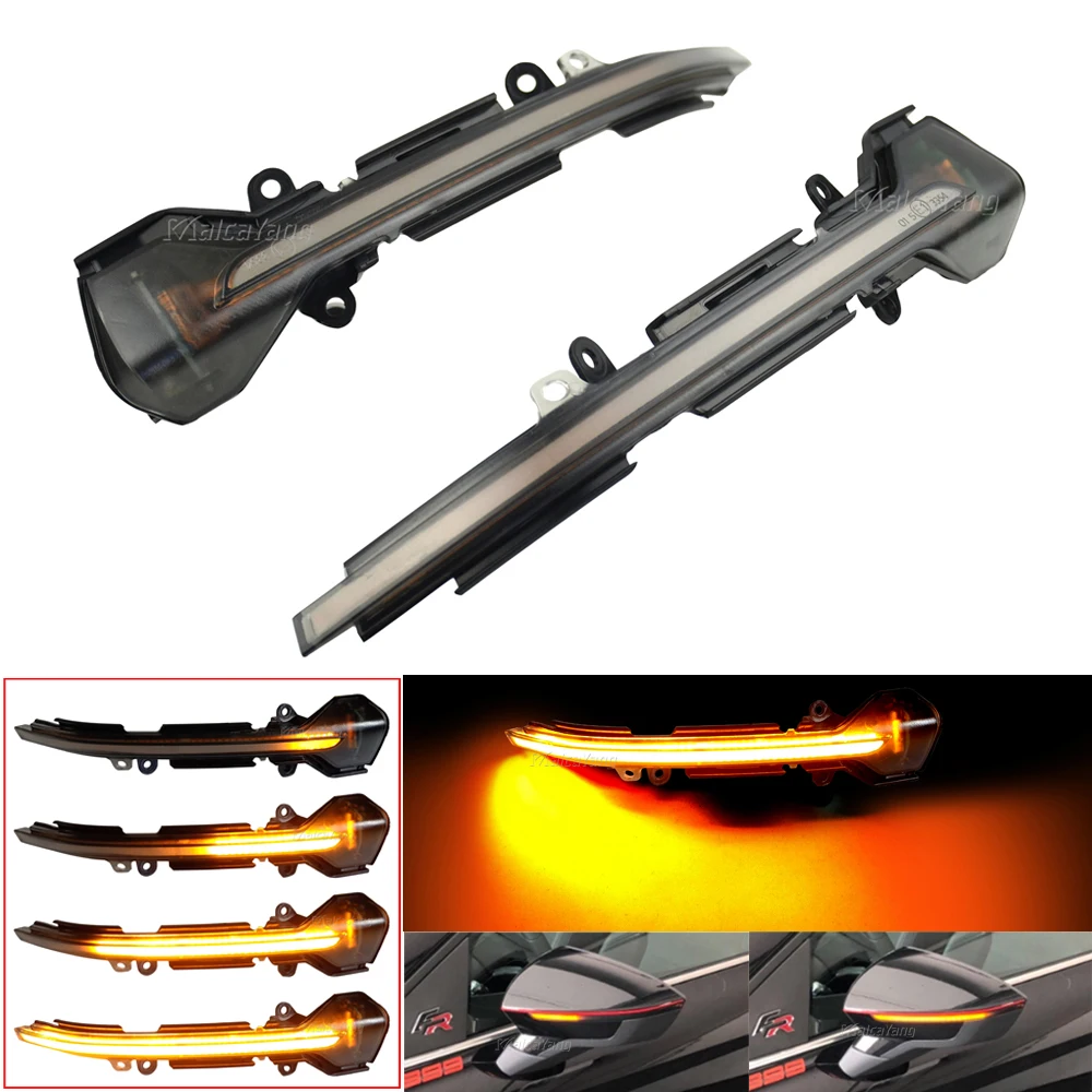 2 قطعة الجانب الجناح التمرير الديناميكي الوامض بدوره مصباح إشارة لمقعد ليون III Mk3 5F ST FR Cupra Arona KJ7 2013 2014 2015 2017 2018