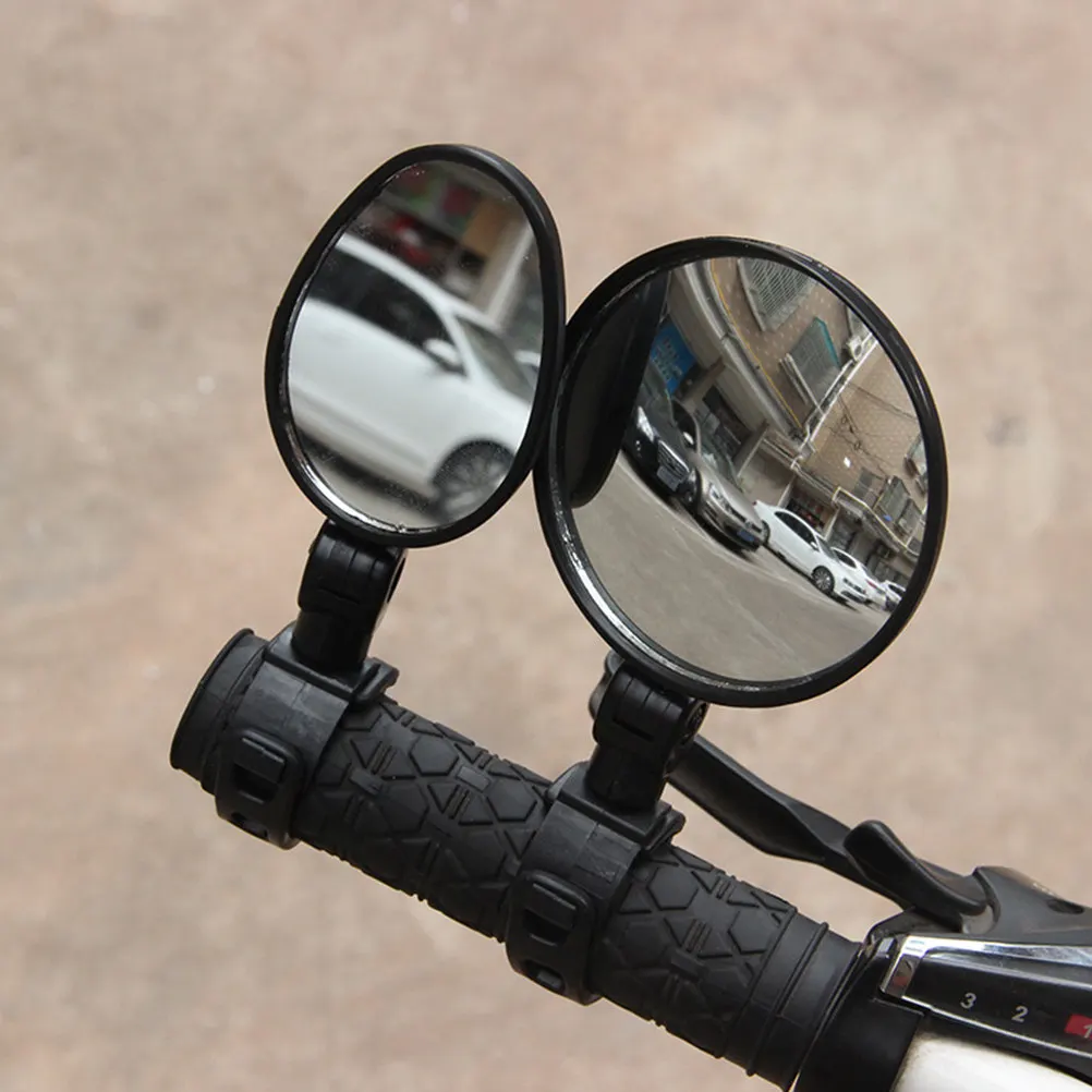 

1 Pair Bike Mirror Rotatable Adjustable Oval Rearview Motorcycle Handlebar Reflective Mirror Compact Cycling Rear View