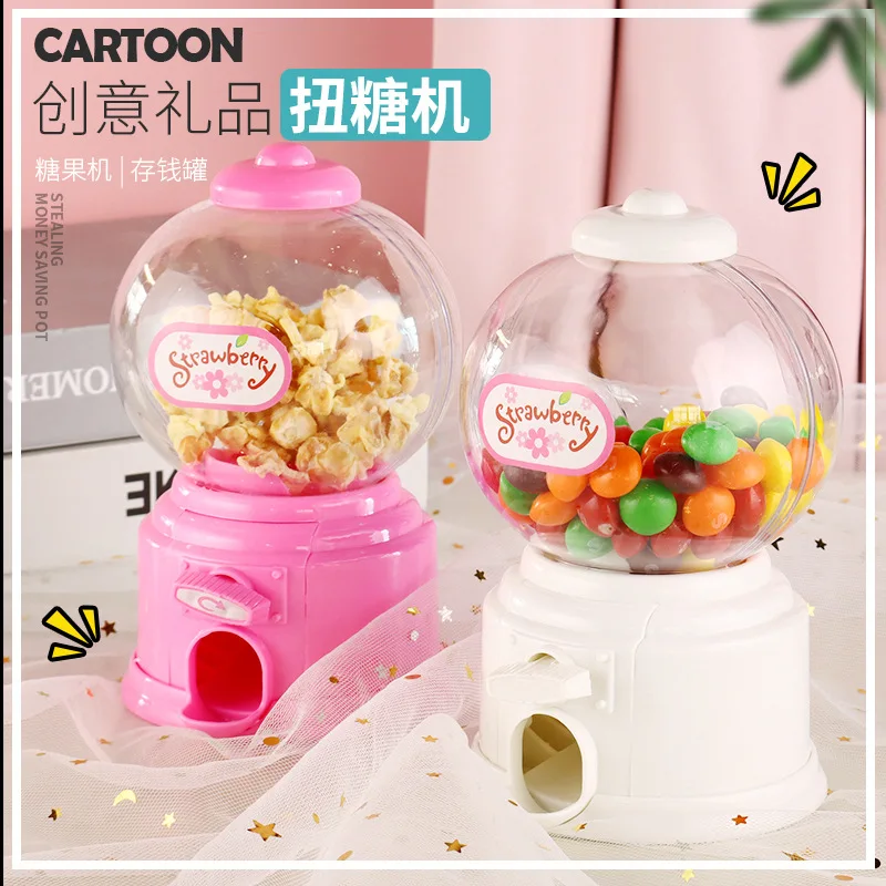 Plastic Candy Machine Cute Candy Dispenser Portable Bank Deposit Box Sweets Machine Nice Gift for Children Home Decor