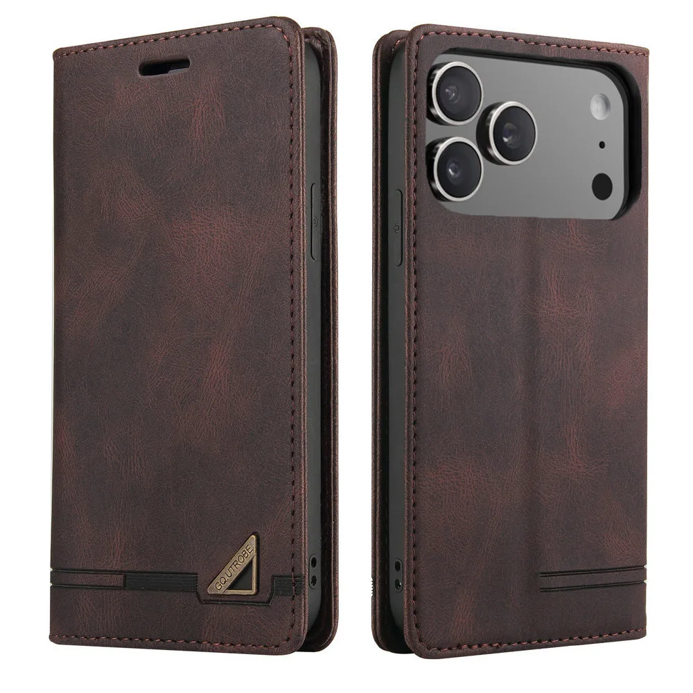 For iPhone13 14 15 16 17 Pro Max 5G Leather Flip Case iPhone 17 Air Luxury Cover 360 Protect iPhone 13 12 Xs X 11 15 Plus SE 16E