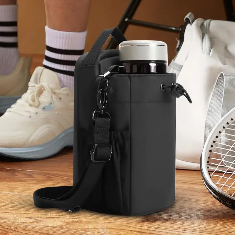 حقيبة زجاجات مغناطيسية لصالة الألعاب الرياضية حامل زجاجات المياه مع حزام سريع الوصول في صالة الألعاب الرياضية كيس التخزين للمشي لمسافات طويلة والتخييم وركوب الدراجات