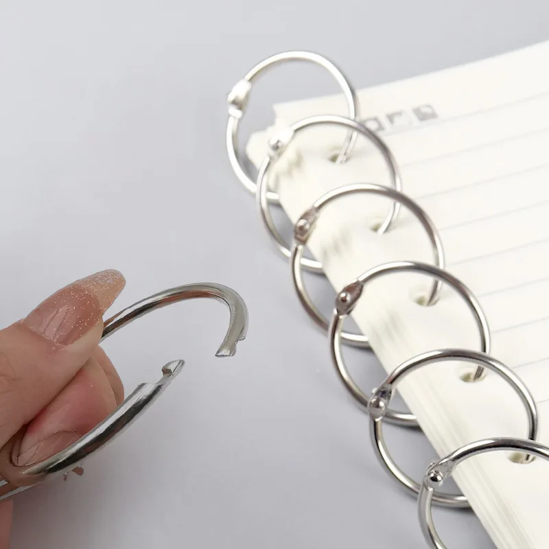 

10Pcs/Lot 15/20/30/38mm Loose Leaf Buckle Side Opening Metal Calendar Album Activity Binding Circle Ring Arrange Accessory