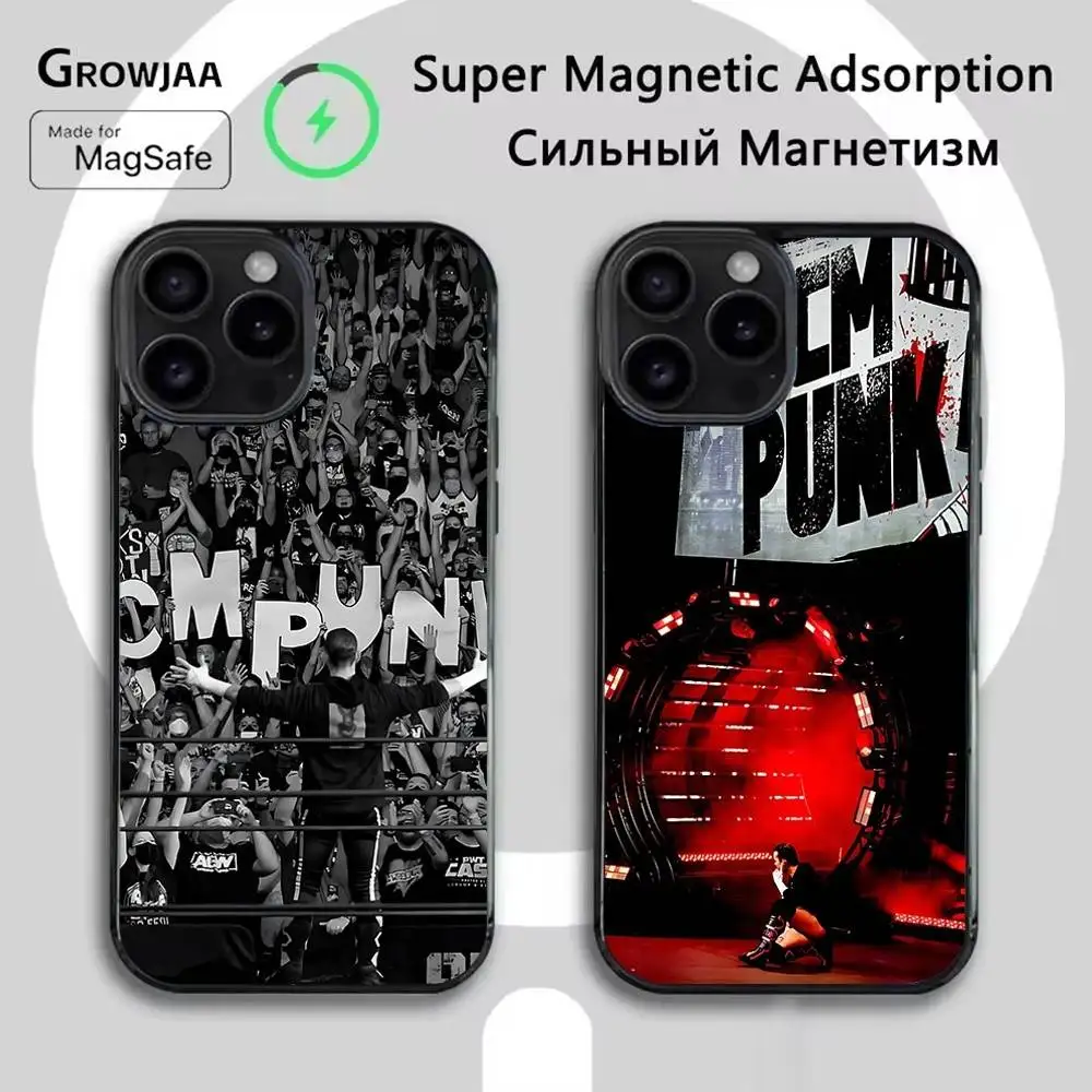 

WWE CM P-Punk Phone Case For iPhone 16e,16,15,14,13,12,11,Plus,Pro,Max,Mini Magsafe Magnetic Wireless Charging