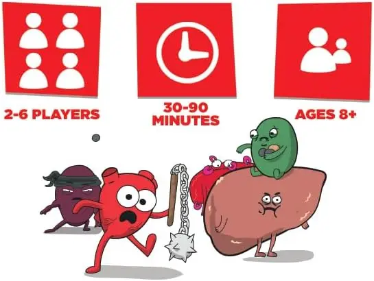 The Awkward Yeti Organ Attack! Card game, a family fun game suitable for children and adults - fun poker, suitable for playing n