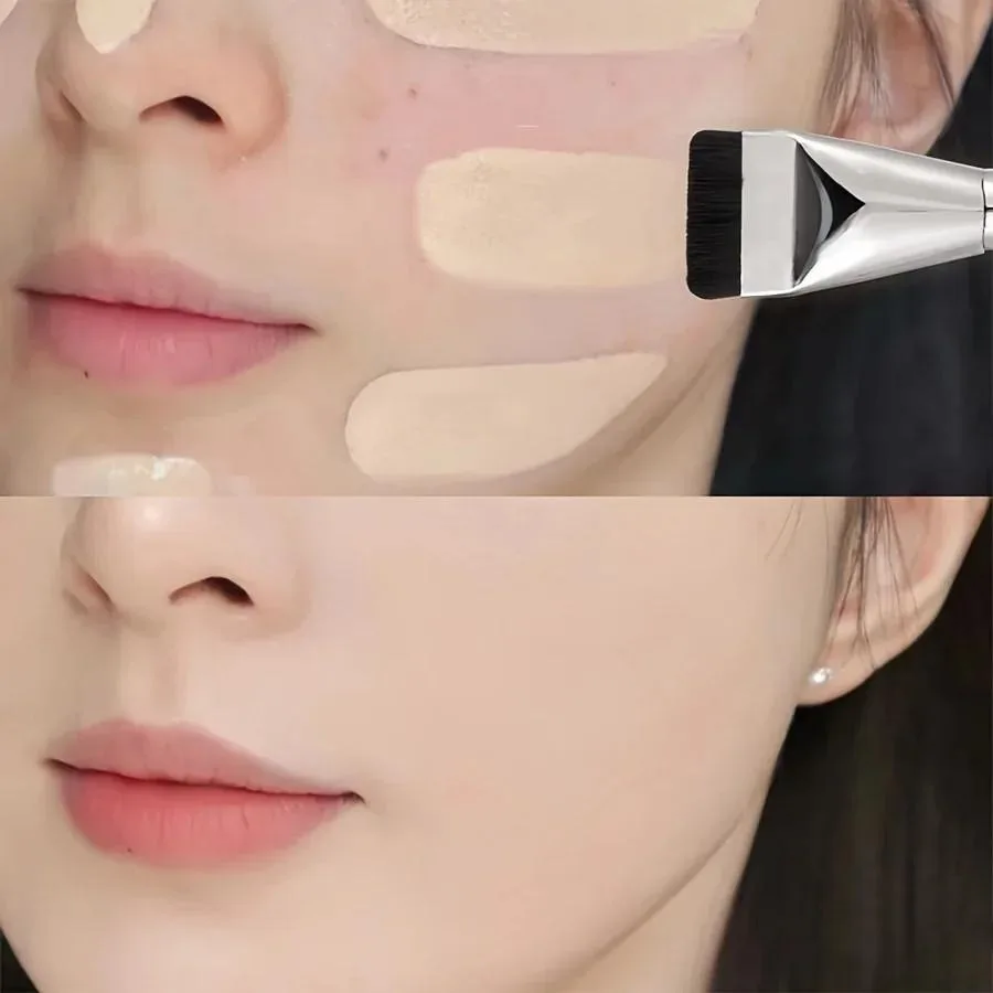 أدوات مكياج التجميل، فرشاة كريم أساس مكونة من كلمة واحدة لا تأكل مسحوق الرأس المسطح، فرشاة مكياج، فرشاة مكياج