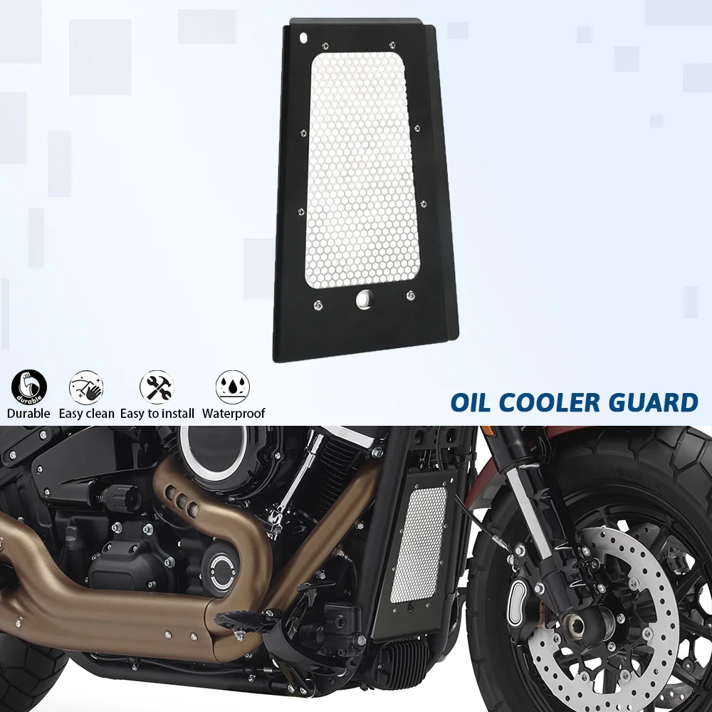 

2022 2023 Motorcycle For Street Bob Sport Glide Sof tail Slim Low Rider 2018-2021 Radiator Guard Grille Oil Cooler Grill Cover