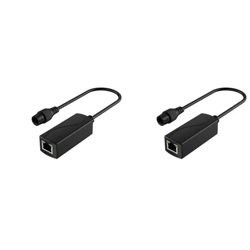 

2X Waterproof Gigabit Poe 48V To 24V Poe Converter, RJ45 Port Output 24V/1A, IEEE802.3Af/At For Passive 24V Devices