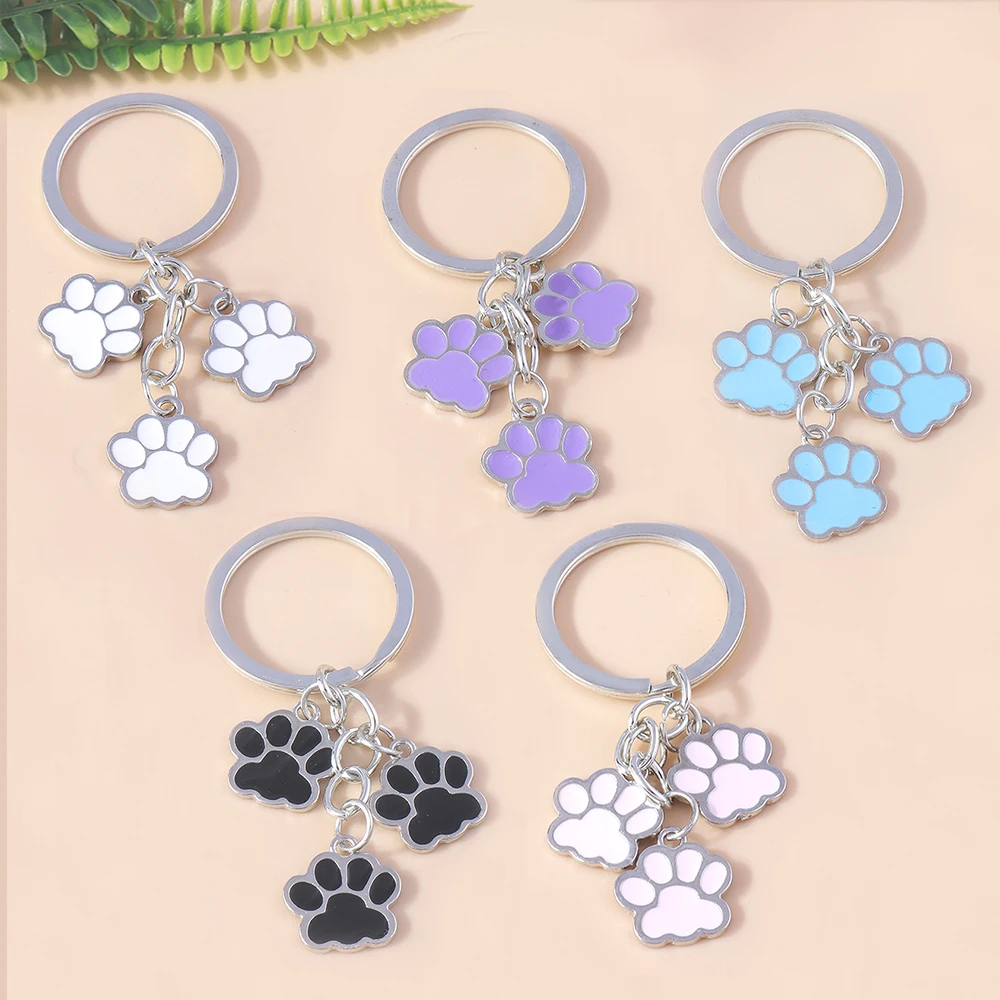 Aihua Niedlicher Schlüsselanhänger, Katze, Hund, Pfote, Schlüsselanhänger, Ketten für Damen und Herren, Handtasche, Zubehör, DIY, handgefertigter Schmuck, Geschenk – Detail 2