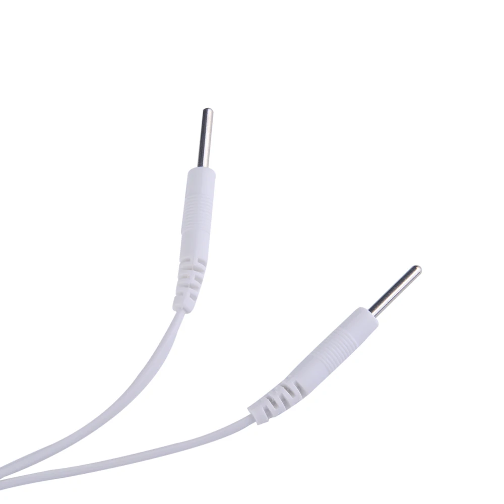 6 Pieces Tieline Short Cables Electrode Lead Wires Adapter 3.5mm Button to 2mm Pin Connector
