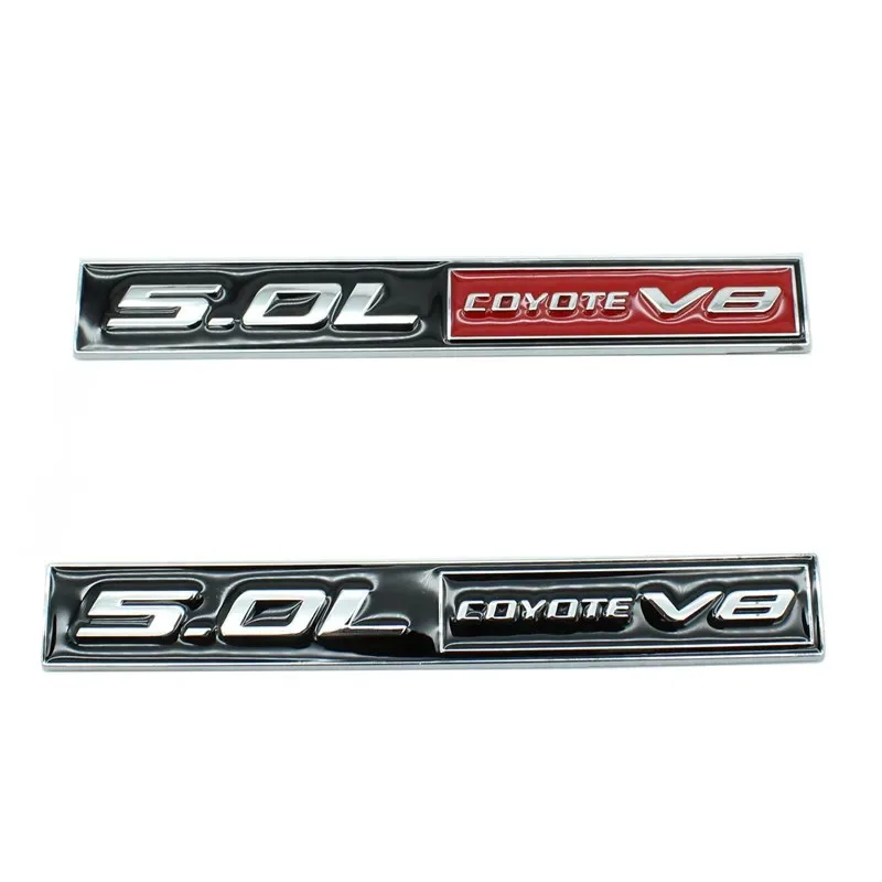 Emblema de Metal 3D para Carro, Adesivo para Para-lama Traseiro e Porta-Malas, Estilo Coyote 5.0L, Coyote V8