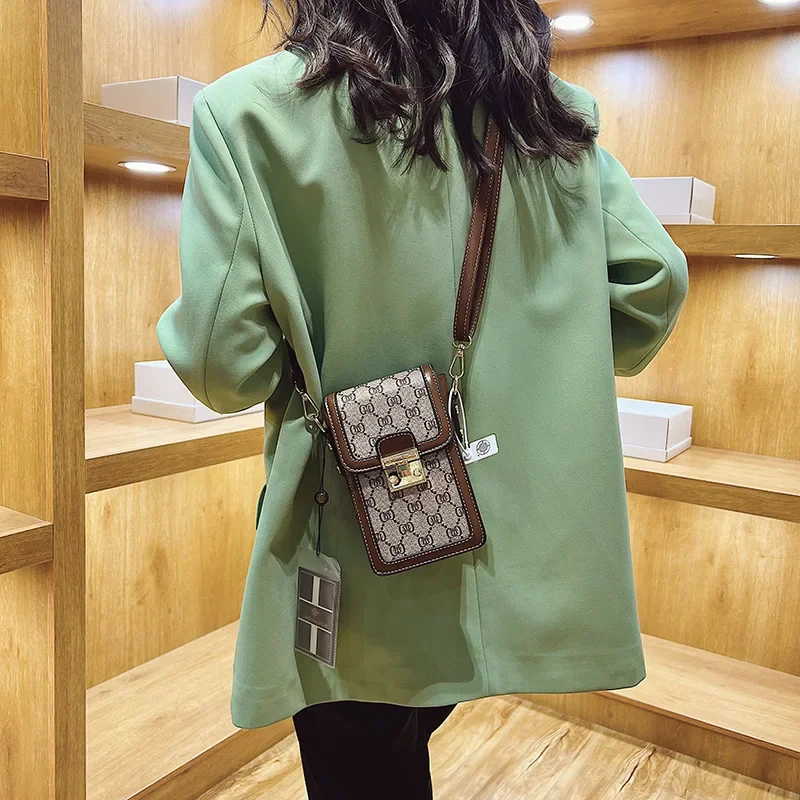 

2025 Women's Retro Mini Bag Vintage Print Crossbody Phone Purse Convertible Shoulder Handbag