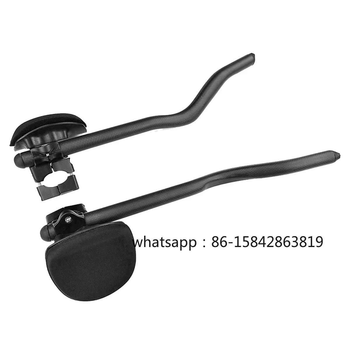 1Pair 30° Bicycle Rest Handlebar Carbon Fiber Auxiliary Rest Handlebar for Flat Handle Bar Cycling Accessories 3K Glossy
