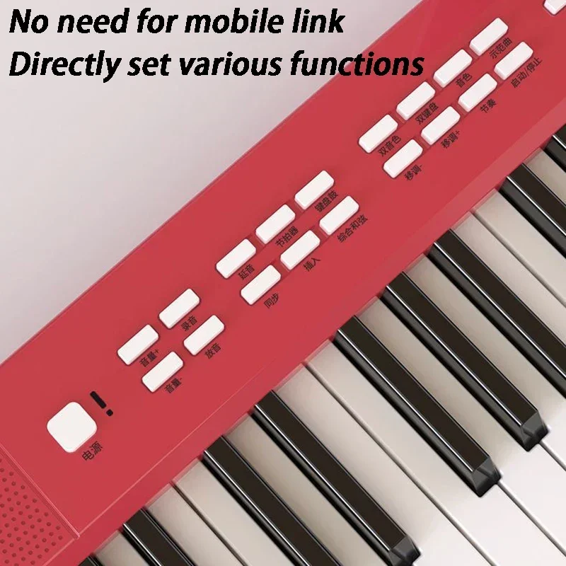 88 Key Foldable Electronic Organ Portable Adults Beginners Keyboard Instruments Step By Step Heavy Hammer Electric Organ