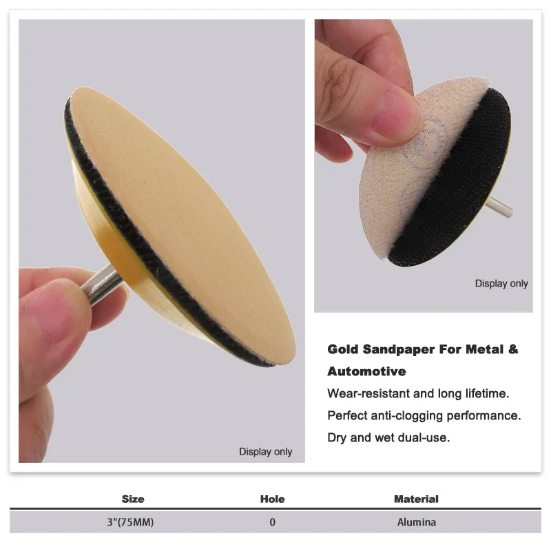 3-inch yellow sandpaper polishing, self-adhesive sandpaper, furniture paint polishing, sanding paper, plush sandpaper 399A