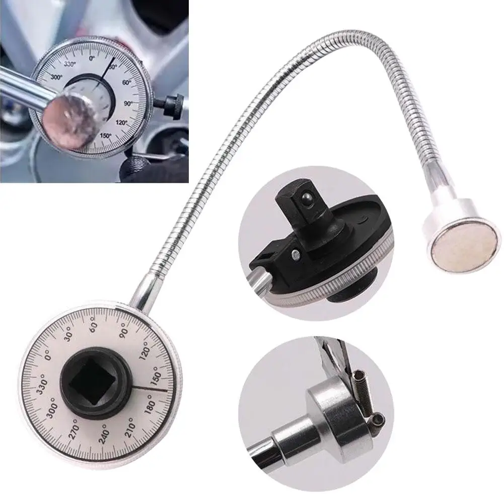 1/2 Torque Angle Gauge 360° Adjustable Torque Meter Torque Angle Tool Wrench Indicator Car Measure Tools Professional Repai S1V0