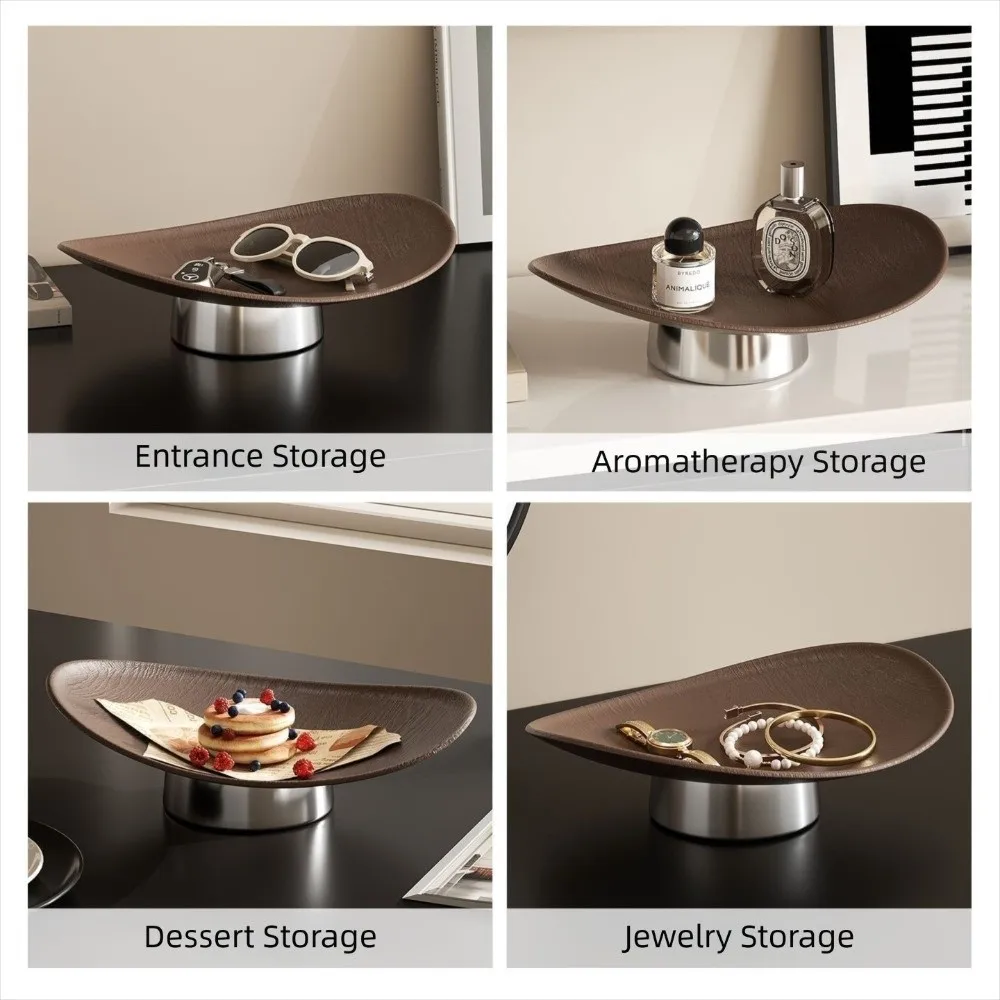 New Light Luxury Style Fruit Plate Multi-purpose Desktop Jewelry Aromatherapy Storage Plate Fruit Bowl Home