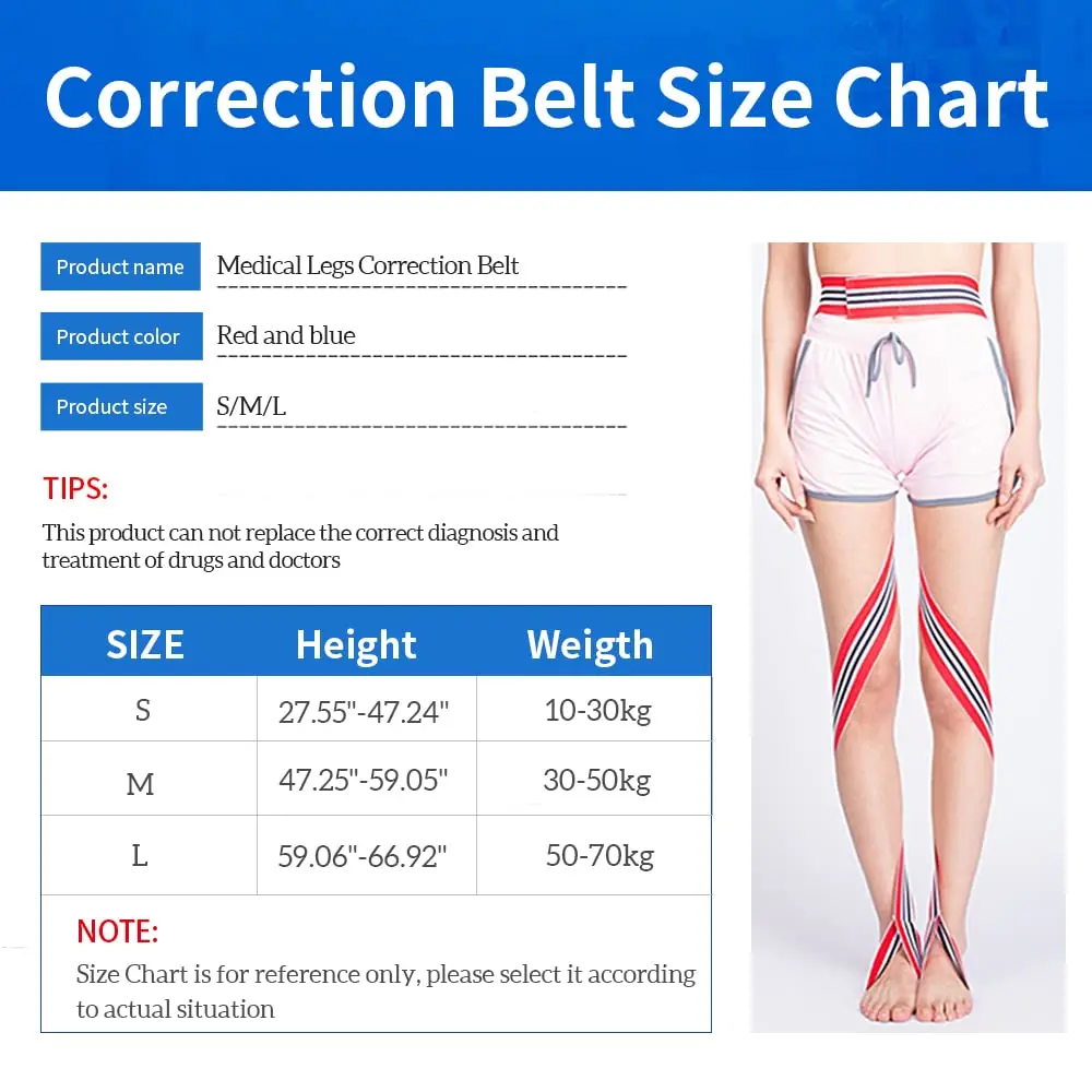 O / X Legs Correction Belt Legs Posture Corrector Band Unisex Pediatric Belt for Men Women and Children for Day and Night