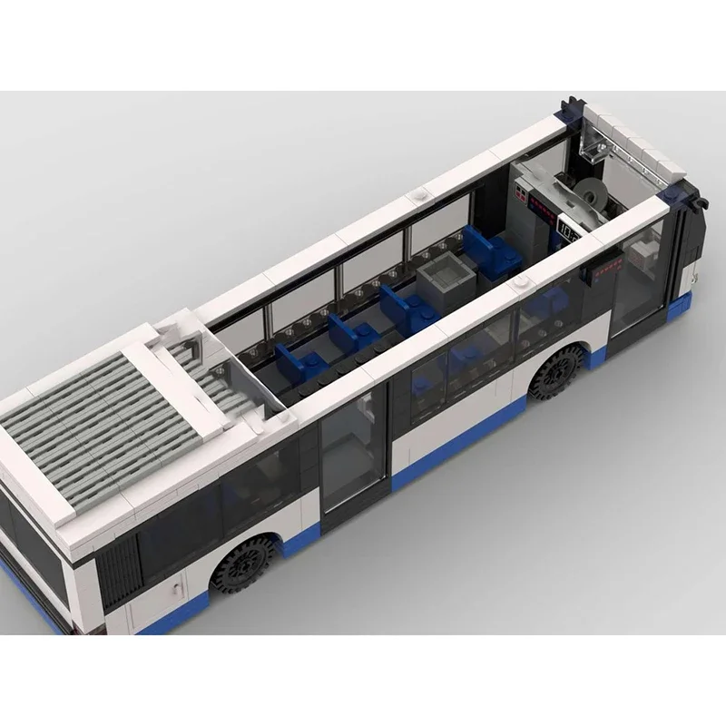 Moc Bausteine Öffentlichen Verkehr Bus Technologie Modulare Ziegel Modell Geschenke Weihnachten Spielzeug DIY Sets Montage