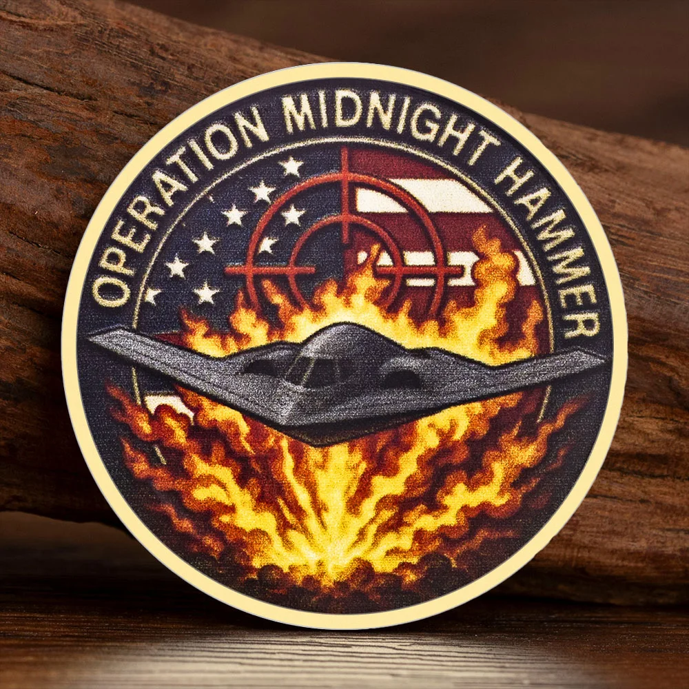 Operation Midnight Hammer Memorial Coin Gold Plated Military Operation 2D UV Printed Collectible Coins