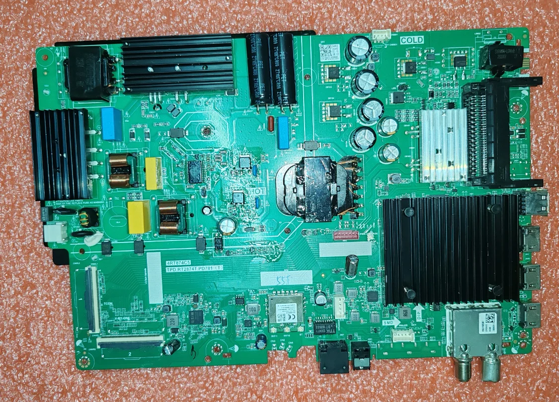 TPD.RT2874T.PD781(T)   4RT874C5   Three in one WIFI network TV motherboard, physical photo, tested OK