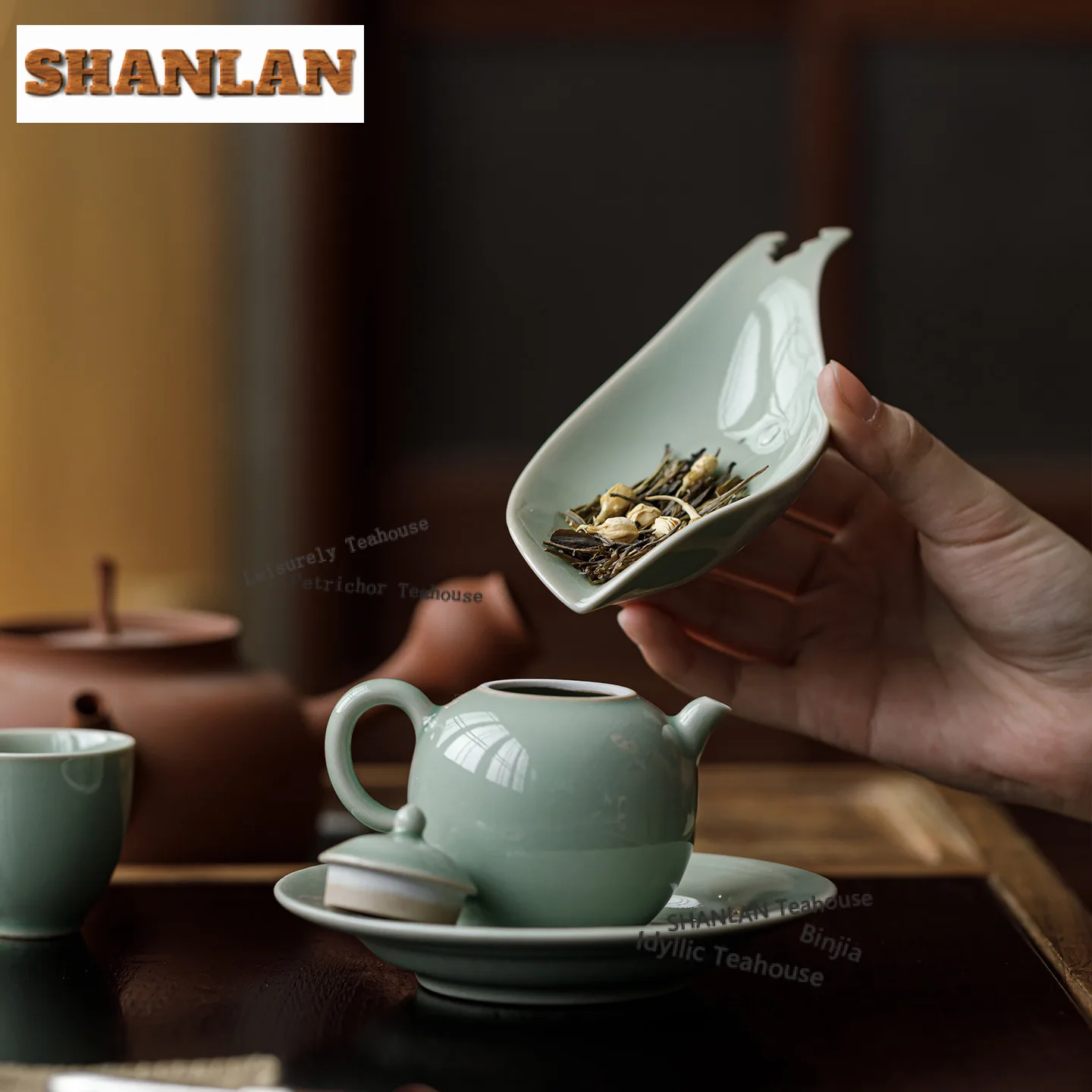 Banana Moonlight Gourd Tea Scoop Traditional Shovel Chahe Household Awakening Tea Ladle Dahongpao Drinkware Accessories Craft