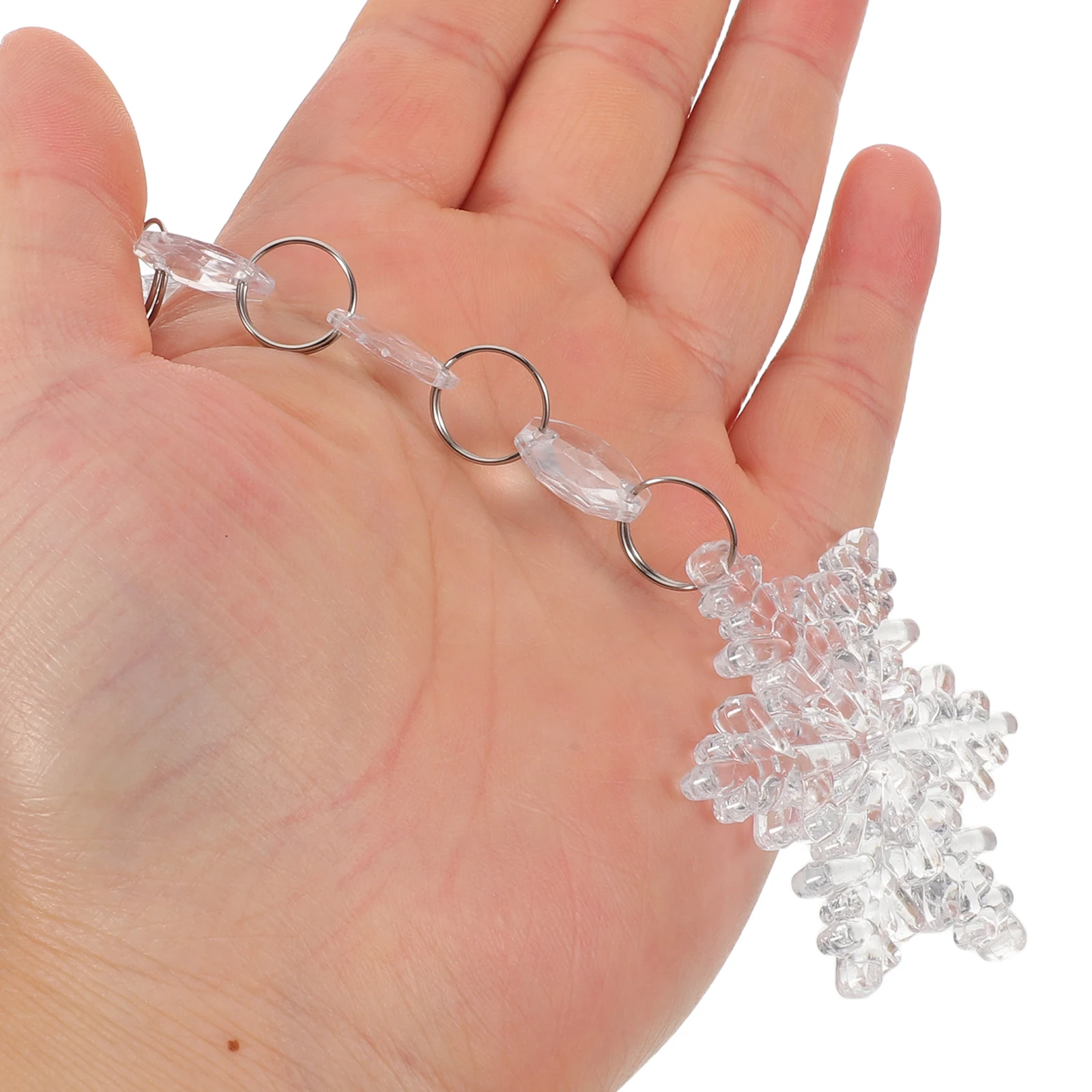 

12Pcs Christmas Tree Acrylic Icicles Snowflake Hanging Crystal Ornaments Clear Winter Snowflake Decorations Holiday Party