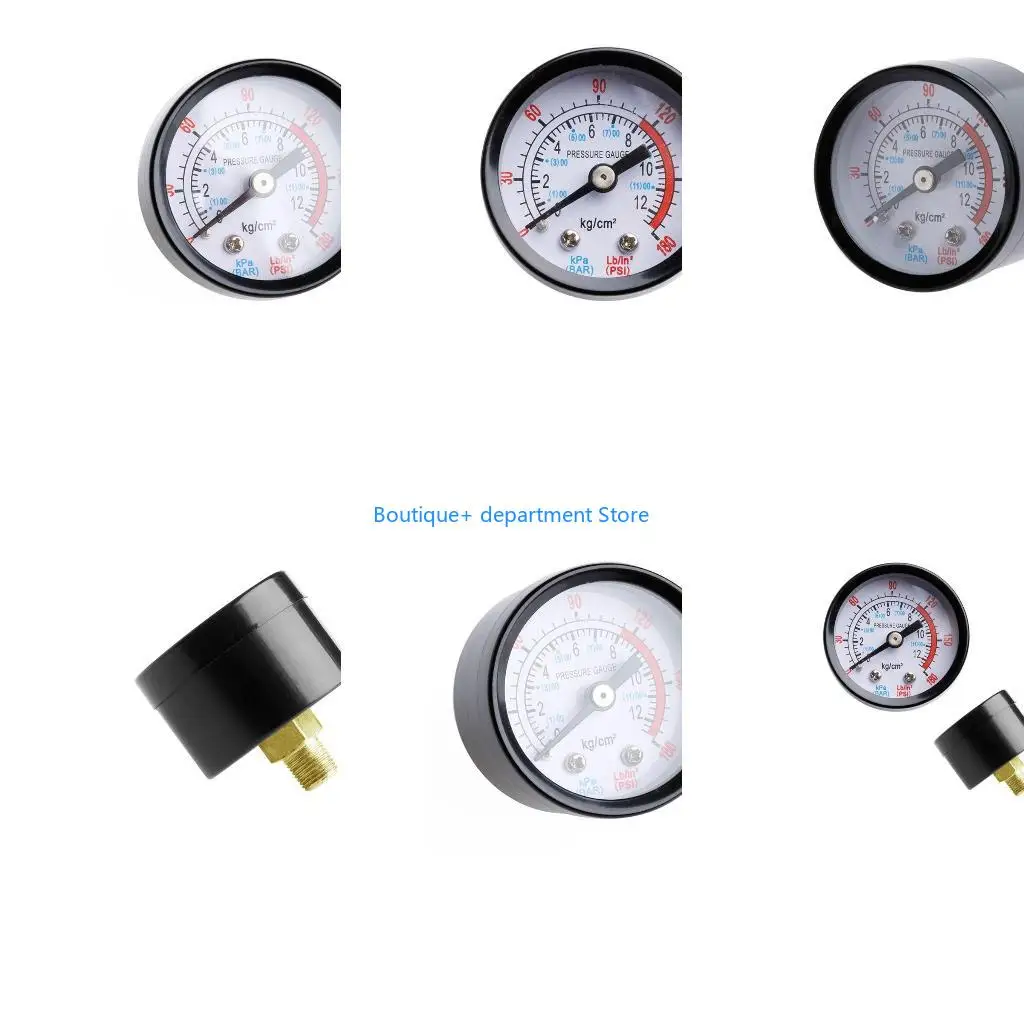 E1PD Air Compressor Pneumatic Hydraulic Fluid Pressure Gauge 0-12Bar 0-180PSI New