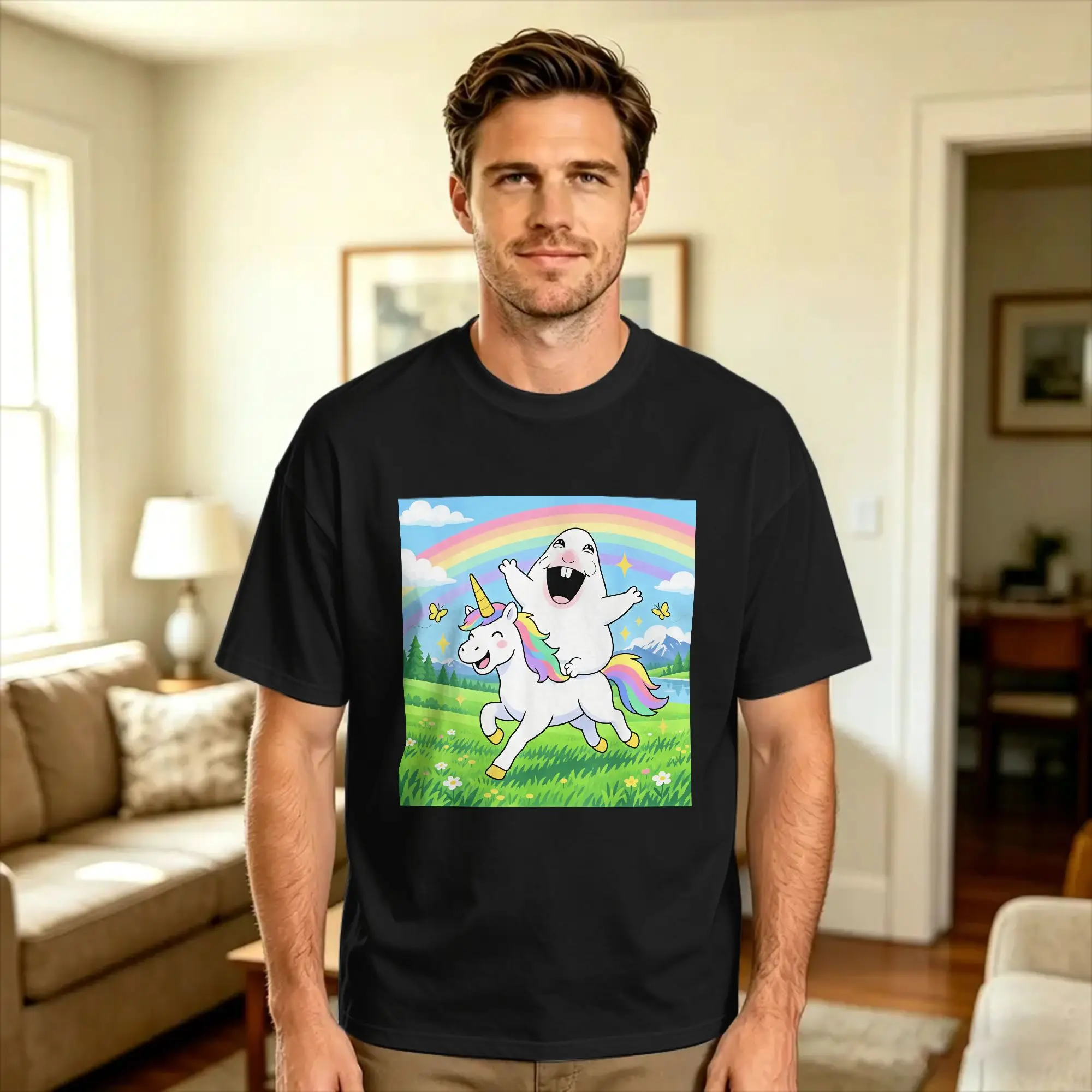 Happy Hamster Meme T-Shirt Summer  Vintage T Shirts Cotton Harajuku Tee Shirt For Men's Design Tees