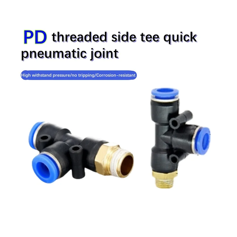 3pcs PDType Pneumatic Connector 4-m5 4-m6 4mm 6mm 8mm 10mm 12mm Fitting Male Thread 1/8 1/4 3/8 1/2 Air Fitting