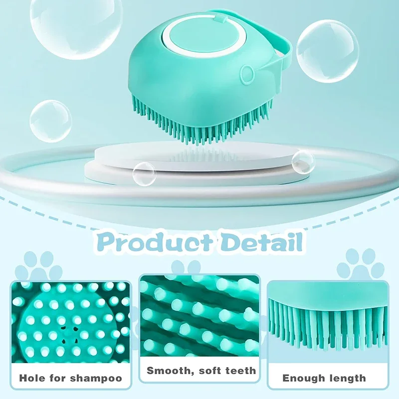 Cat And Dog Massage Brush Dog Shampoo Massager Brushes Soft Silicone Comb for Puppy Cat Shower Grooming Tool Pet Accessories